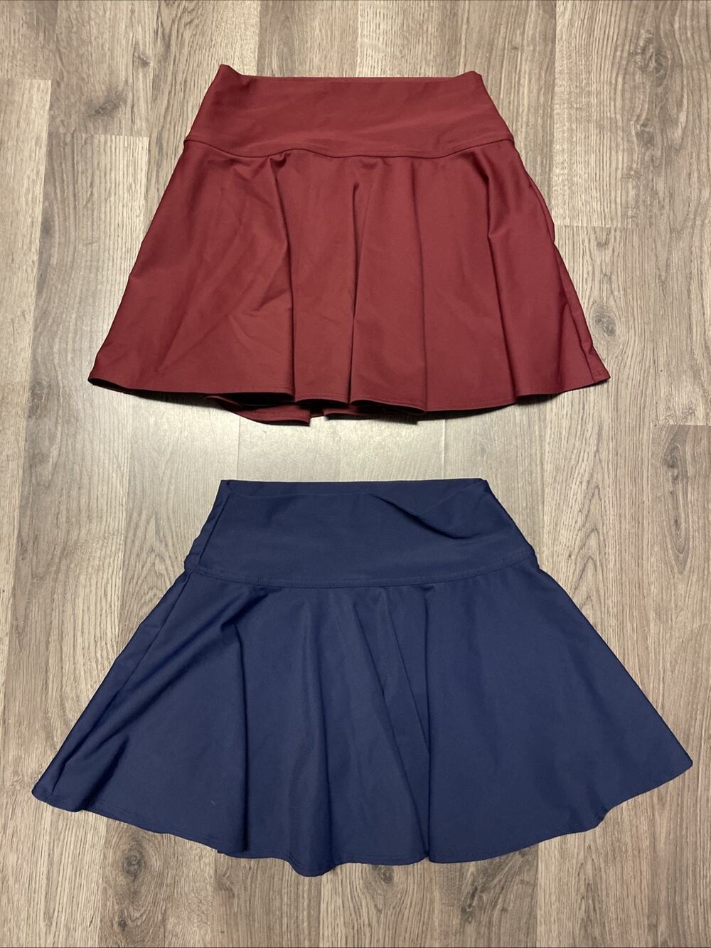 Lot of 2 Pinspark Tennis Skorts Womens Size XS Pleated Flared Athletic Skirts